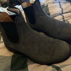 Blundstone Black Chelsea Nubuck Ankle Boots